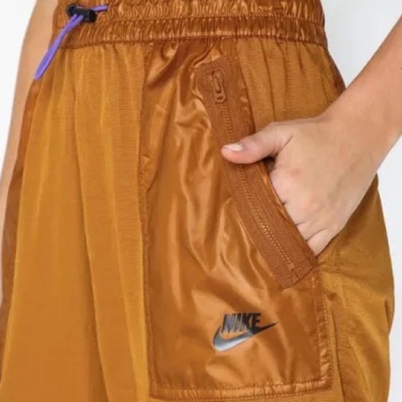 Nike Sportswear Womens Rebel Cargo Sweat Pants Burnt Sienna Size small - Picture 1 of 10